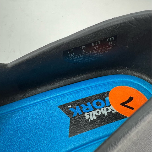 EUC Dr. Scholl's 7 Work Trance Black Slip Resistant Clog Slip/On Wedge Platform - Picture 6 of 8